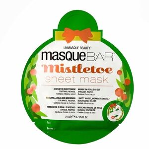 🍒♡Mistletoe Sheet Mask — Green Hydrating Face Mask